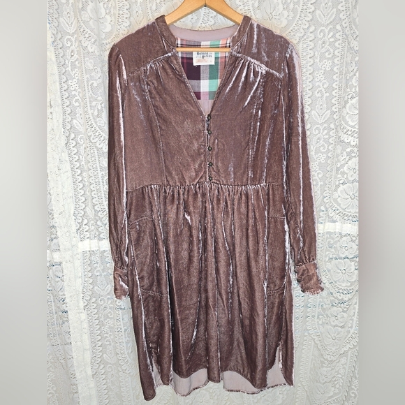 Anthropologie Dresses & Skirts - Anthropolgie Holding Horses Velvet Shirt Dress, Longsleeve, Womens XS